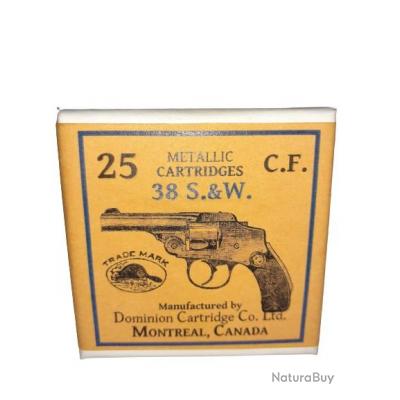 38 SW ou 38 Smith & Wesson: Reproduction boite vide DOMINION Montréal Canada 8979422