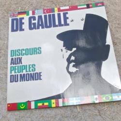 VINYLE DISCOURS AUX PEUPLES DU MONDE-CHARLES DE GAULLE.