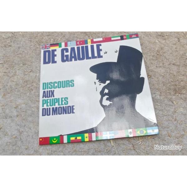 VINYLE DISCOURS AUX PEUPLES DU MONDE-CHARLES DE GAULLE.