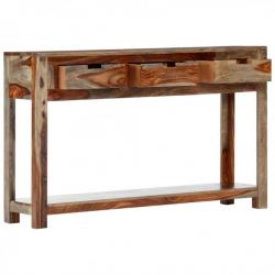 Table console avec 3 tiroirs 120x30x75 cm Bois massif de Sesham 247753