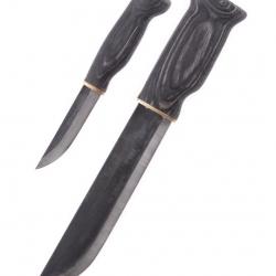 Wood Jewel Grand couteau double Lapinleuku, noir