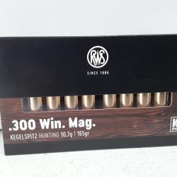 8065 BOITE DE 20 BALLES RWS KEGELSPITZ KS GESHOSS CAL300WIN 10,7G  165GRAINS NEUF