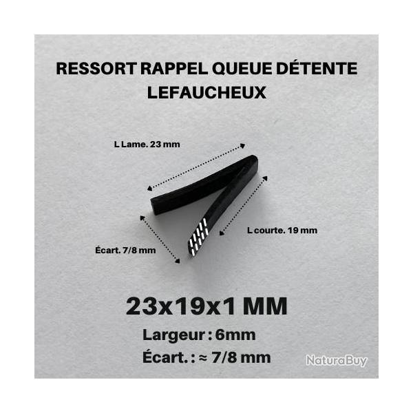 Ressort Rappel Dtente Lefaucheux [23x19x1] Larg 6mm cart 7/8 mm