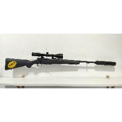 Pack affût MOSSBERG PATRIOT Fileté + HAWKE 4-12x50 + silencieux 