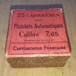 Boite vide Cartouches 7.65 (32 ACP) Fabrication Cartoucherie Française