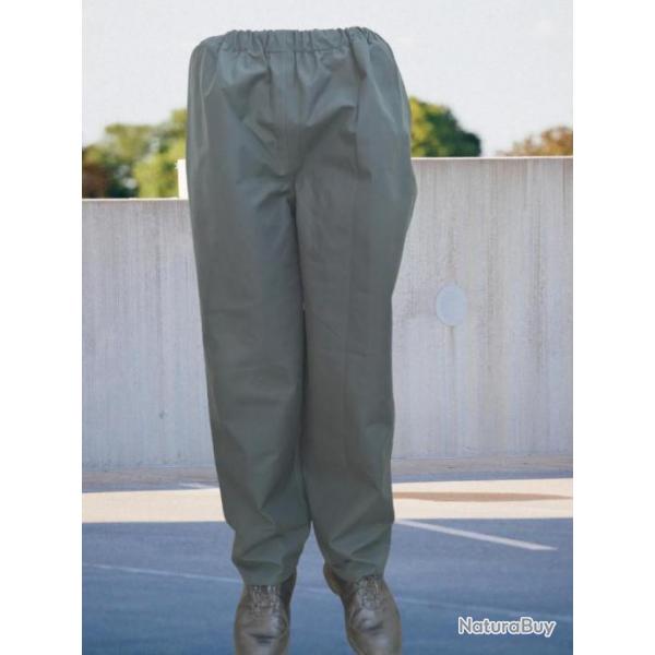 Pantalon de pluie kaki fonc Police anglaise - Taille 48 - Tour de taille 96 cm - Tour de bassin 109
