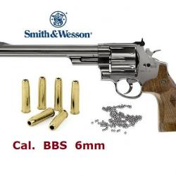 Revolver  S & W « Mod  29 8 3/8 »  Finition  NICKELEE  *Co2  Billes Acier * Cal 6mm