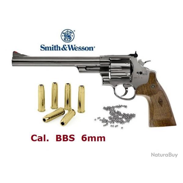 Revolver  S & W  Mod  29 8 3/8   Finition  NICKELEE  *Co2  Billes Acier * Cal 6mm / airsoft aussi