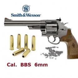 Revolver  S & W « Mod  29 6.5?? »  Finition  NICKELEE  *Co2  Billes Acier * Cal 6mm