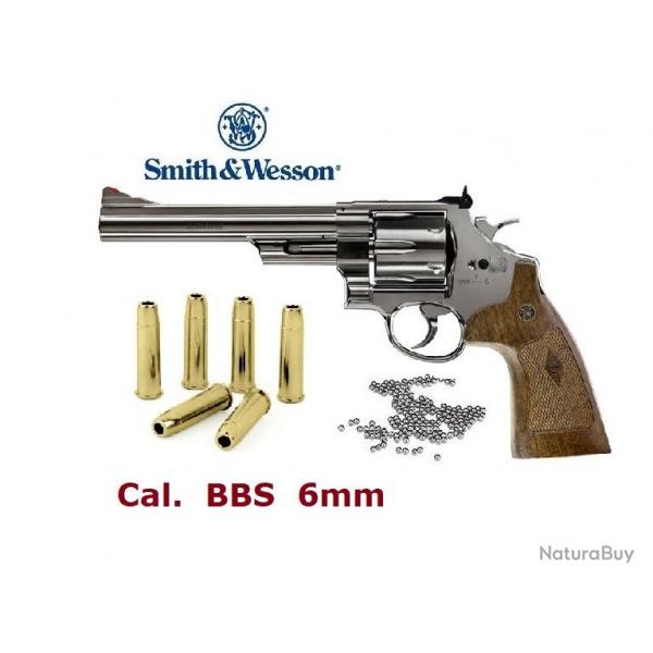 Revolver  S & W  Mod  29 6.5??   Finition  NICKELEE  *Co2  Billes Acier * Cal 6mm