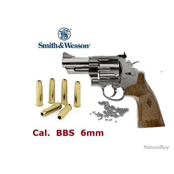 Revolver  S & W  Mod  29 3??   Finition  NICKELEE  *Co2  Billes Acier * Cal 6mm / airsoft aussi