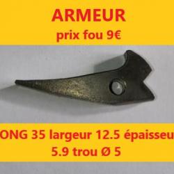 ARMEUR JUXTAPOSÉ  LONG 35 largeur 12.5 épaisseur 5.9 trou Ø 5