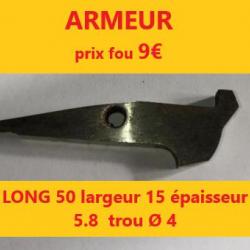 ARMEUR JUXTAPOSÉ  LONG 50 largeur 15 épaisseur 5.8 trou Ø 4