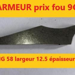 ARMEUR BRUT  LONG 58 largeur 12.5 épaisseur 5.7