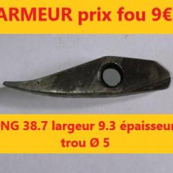 ARMEUR   LONG 38.7 largeur 9.3 épaisseur 6 trou Ø 5