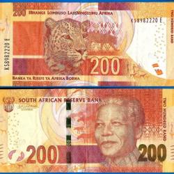 Afrique Du Sud 200 Rand 2016 Nelson Mandela South Africa Tigre Billet Rands
