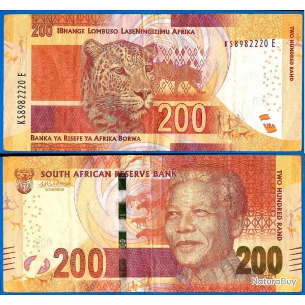 Afrique Du Sud 200 Rand 2016 Nelson Mandela South Africa Tigre Billet Rands