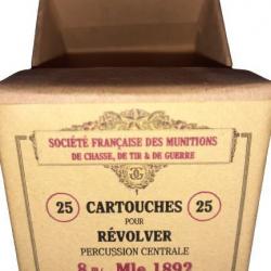 8 mm 1892 ou 8mm Lebel: Reproduction boite cartouches (vide) SOCIETE FRANCAISE des MUNITIONS 8990134