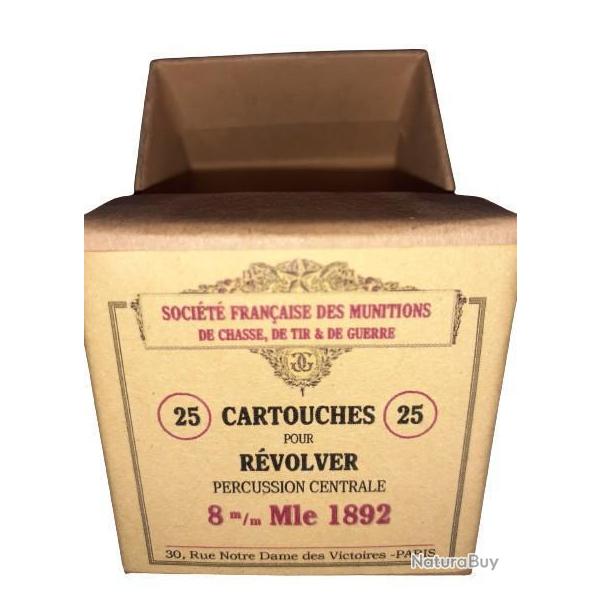 8 mm 1892 ou 8mm Lebel: Reproduction boite cartouches (vide) SOCIETE FRANCAISE des MUNITIONS 8990134