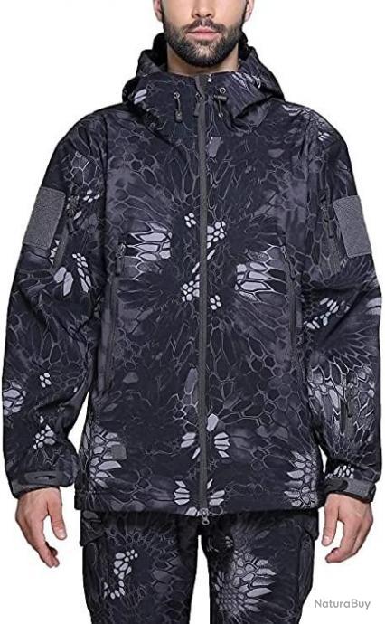 Veste polaire chaude pour homme - Imperméable - Noir - Livraison gratuite  et rapide - Vestes et blousons tactiques (8592377)