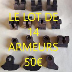 LOT DE 14 ARMEURS BASCULEURS POUR FUSILS SUPERPOSÉS