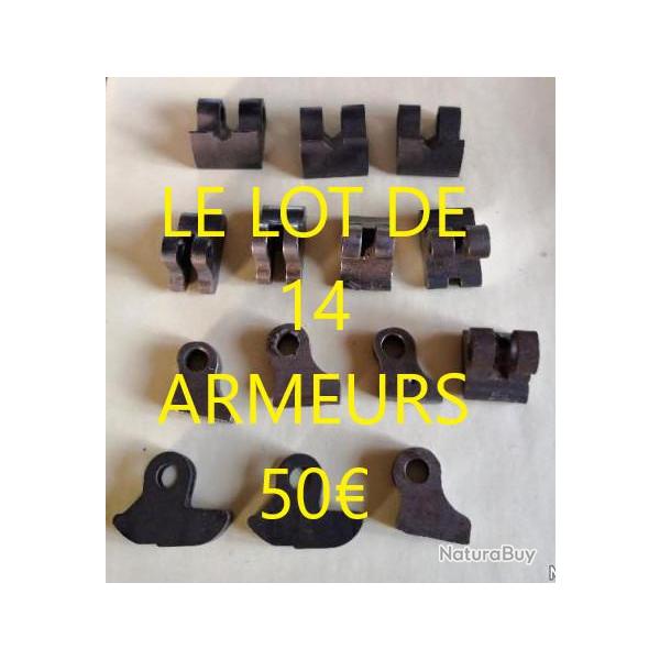 LOT DE 14 ARMEURS BASCULEURS POUR FUSILS SUPERPOSS