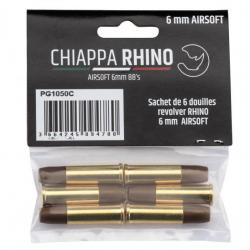 Pack de 6 douilles pour Réplique Airsoft revolver CO2 CHIAPPA RHINO 50DS 0,95J