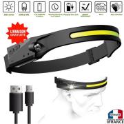 Lampe Frontale LED Rechargeable USB – Puissante, Avec Capteur De Mouvement (neuf)