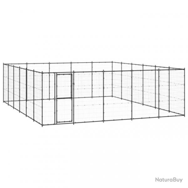 Chenil extrieur cage enclos parc animaux chien d'extrieur pour chiens acier 36,3 m 02_0000371