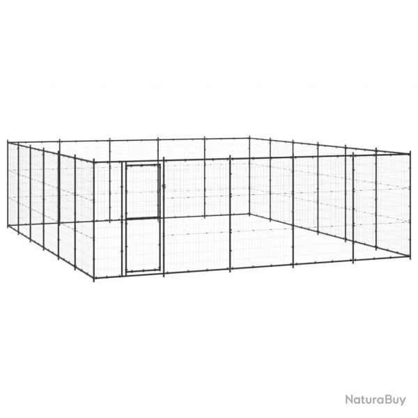Chenil extrieur cage enclos parc animaux chien d'extrieur pour chiens acier 36,3 m 02_0000371