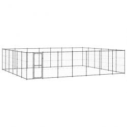 Chenil extérieur cage enclos parc animaux chien d'extérieur pour chiens acier 50,82 m² 02_0000374