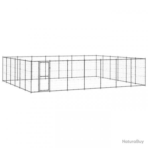 Chenil extrieur cage enclos parc animaux chien d'extrieur pour chiens acier 50,82 m 02_0000374