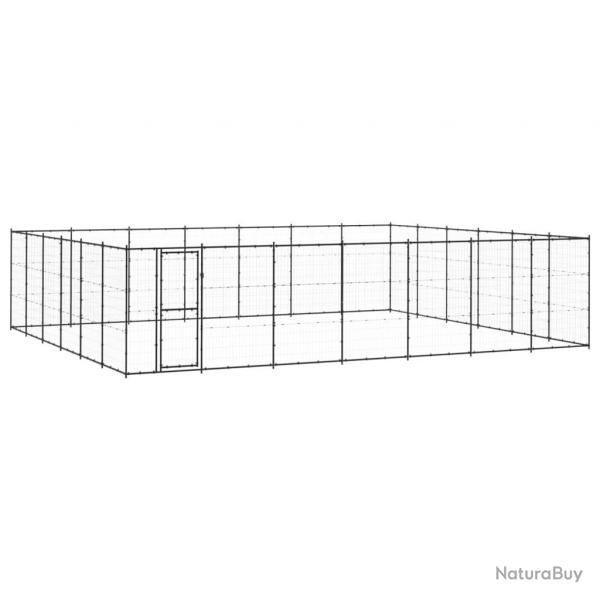 Chenil extrieur cage enclos parc animaux chien d'extrieur pour chiens acier 50,82 m 02_0000374