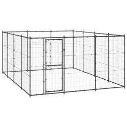Chenil extérieur cage enclos parc animaux chien extérieur acier 14,52 m² 02_0000381