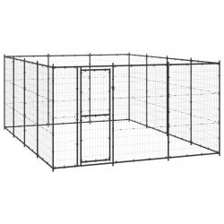 Chenil extérieur cage enclos parc animaux chien extérieur acier 14,52 m² 02_0000381