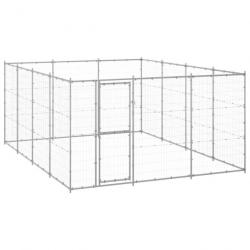 Chenil extérieur cage enclos parc animaux chien extérieur acier galvanisé 14,52 m² 02_0000408