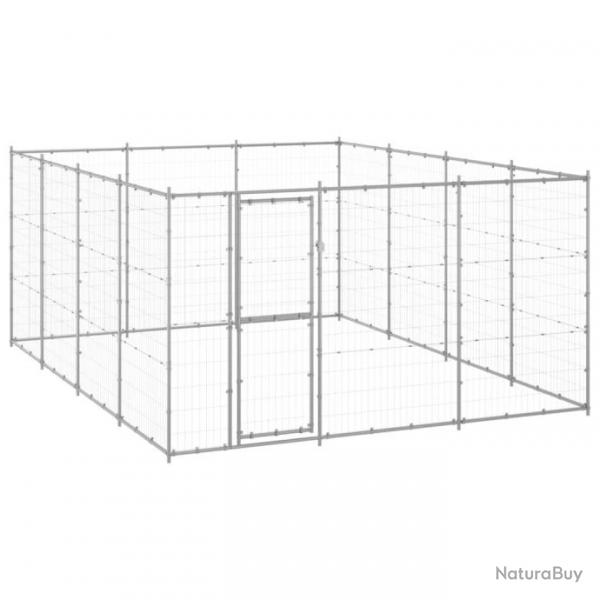 Chenil extrieur cage enclos parc animaux chien extrieur acier galvanis 14,52 m 02_0000408