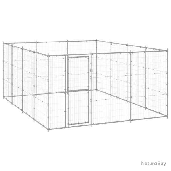 Chenil extrieur cage enclos parc animaux chien extrieur acier galvanis 14,52 m 02_0000408