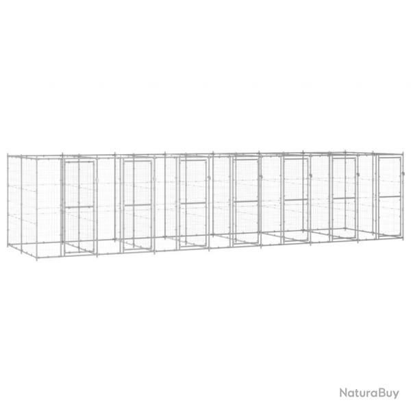 Chenil extrieur cage enclos parc animaux chien extrieur acier galvanis 16,94 m 02_0000409