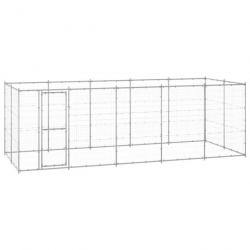 Chenil extérieur cage enclos parc animaux chien extérieur acier galvanisé 12,1 m² 02_0000406