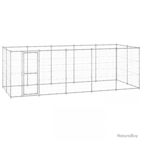 Chenil extrieur cage enclos parc animaux chien extrieur acier galvanis 12,1 m 02_0000406