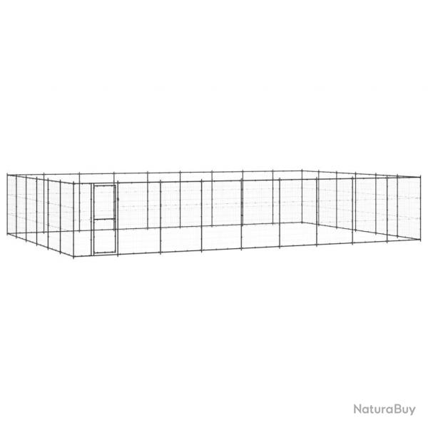 Chenil extrieur cage enclos parc animaux chien d'extrieur pour chiens acier 65,34 m 02_0000376