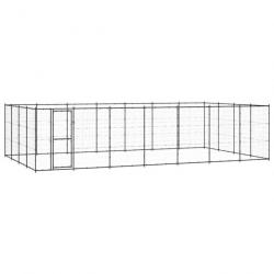 Chenil extérieur cage enclos parc animaux chien d'extérieur pour chiens acier 33,88 m² 02_0000370
