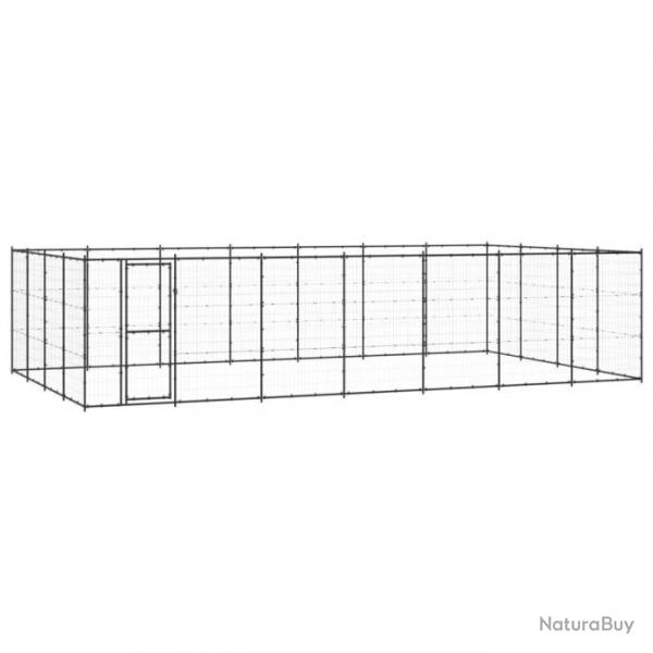 Chenil extrieur cage enclos parc animaux chien d'extrieur pour chiens acier 33,88 m 02_0000370
