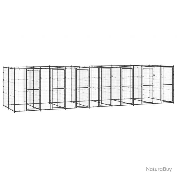 Chenil extrieur cage enclos parc animaux chien extrieur acier 16,94 m 02_0000382