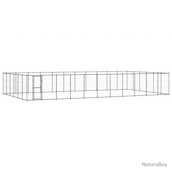 Chenil extrieur cage enclos parc animaux chien extrieur acier 79,86 m 02_0000387