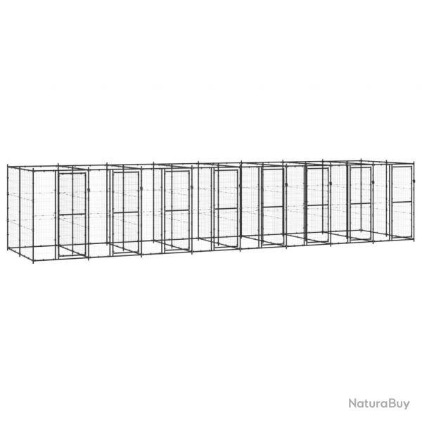 Chenil extrieur cage enclos parc animaux chien extrieur acier 19,36 m 02_0000384