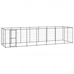 Chenil extérieur cage enclos parc animaux chien extérieur acier 16,94 m² 02_0000383