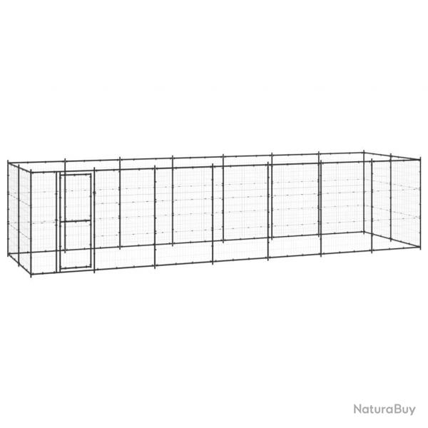 Chenil extrieur cage enclos parc animaux chien extrieur acier 16,94 m 02_0000383