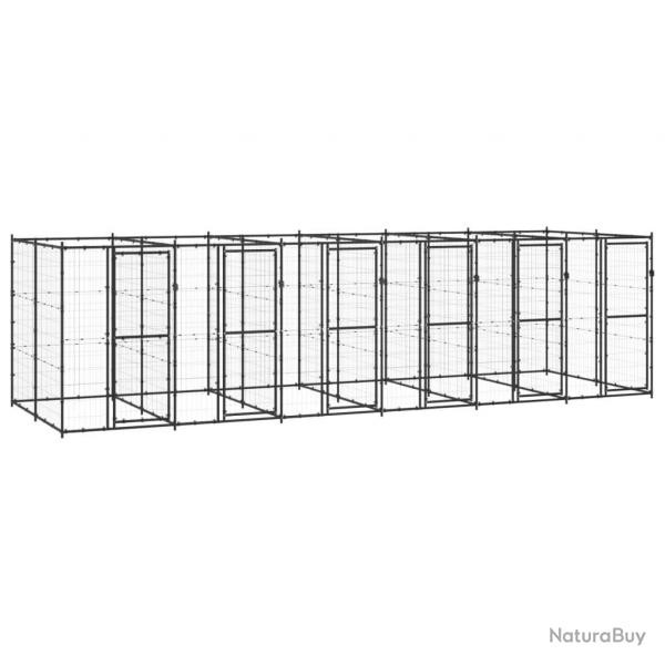 Chenil extrieur cage enclos parc animaux chien extrieur acier 14,52 m 02_0000380